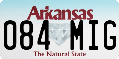 AR license plate 084MIG