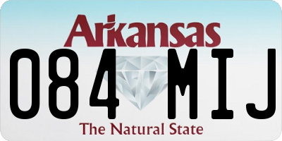 AR license plate 084MIJ