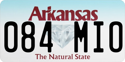 AR license plate 084MIO