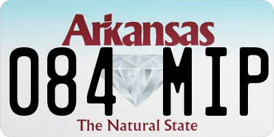 AR license plate 084MIP