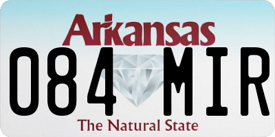 AR license plate 084MIR