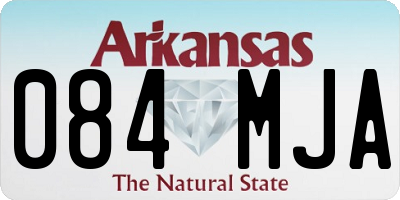AR license plate 084MJA
