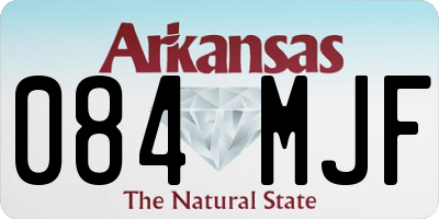 AR license plate 084MJF