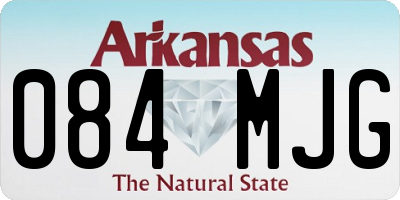 AR license plate 084MJG