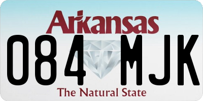 AR license plate 084MJK