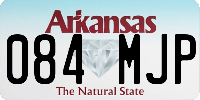 AR license plate 084MJP