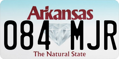 AR license plate 084MJR
