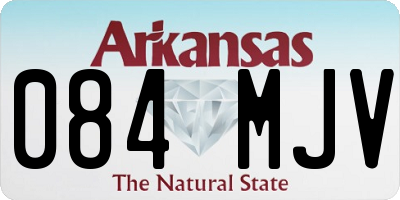 AR license plate 084MJV