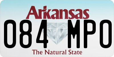 AR license plate 084MPO