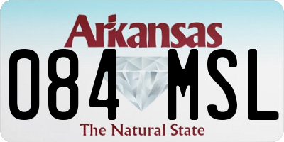 AR license plate 084MSL