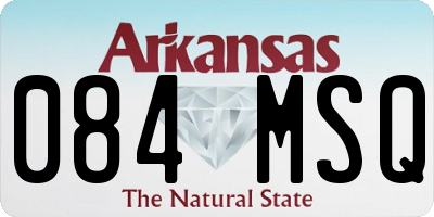 AR license plate 084MSQ
