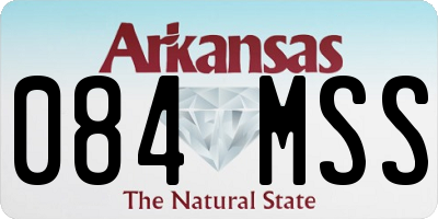 AR license plate 084MSS