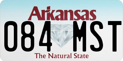 AR license plate 084MST