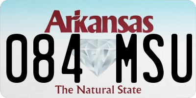 AR license plate 084MSU