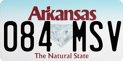 AR license plate 084MSV