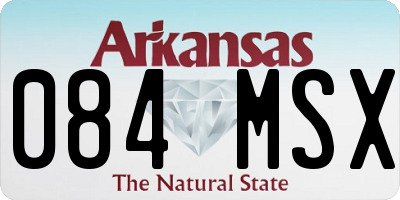 AR license plate 084MSX