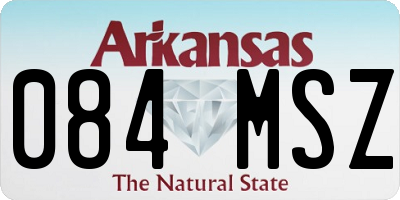 AR license plate 084MSZ