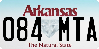 AR license plate 084MTA