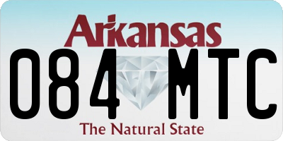 AR license plate 084MTC