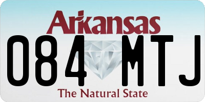 AR license plate 084MTJ