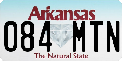 AR license plate 084MTN