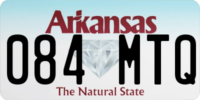 AR license plate 084MTQ