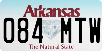 AR license plate 084MTW