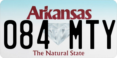 AR license plate 084MTY