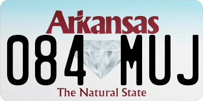 AR license plate 084MUJ