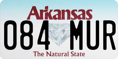 AR license plate 084MUR