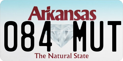 AR license plate 084MUT