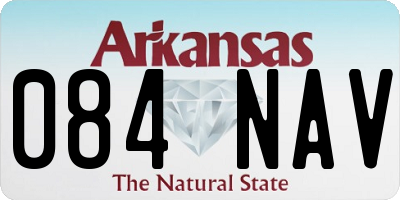 AR license plate 084NAV