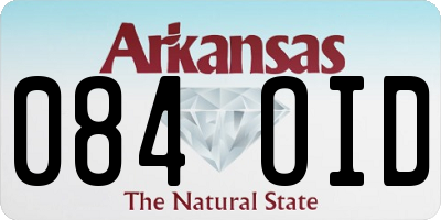 AR license plate 084OID