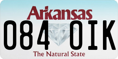 AR license plate 084OIK