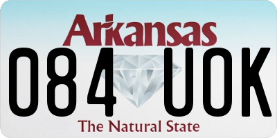 AR license plate 084UOK