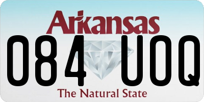 AR license plate 084UOQ