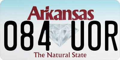 AR license plate 084UOR