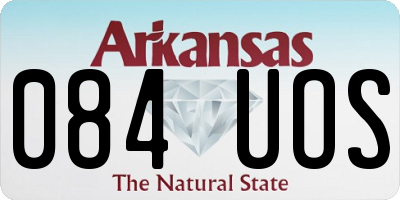 AR license plate 084UOS