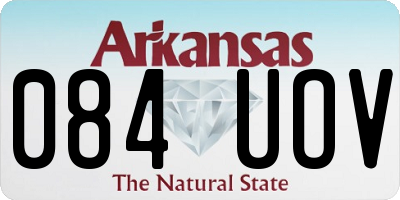 AR license plate 084UOV