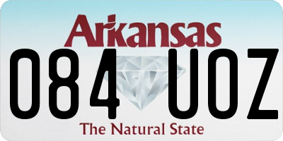 AR license plate 084UOZ