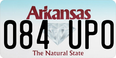 AR license plate 084UPO