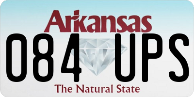 AR license plate 084UPS