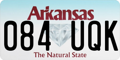 AR license plate 084UQK