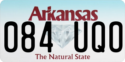 AR license plate 084UQO