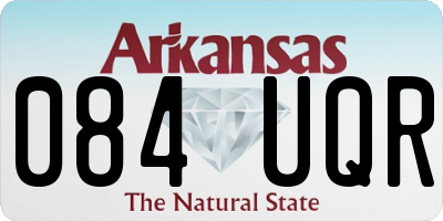 AR license plate 084UQR