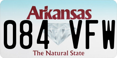 AR license plate 084VFW