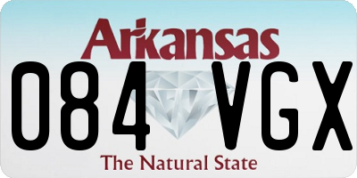 AR license plate 084VGX
