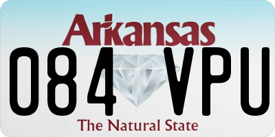 AR license plate 084VPU
