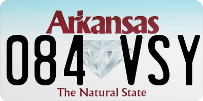 AR license plate 084VSY