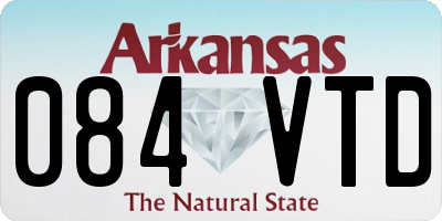 AR license plate 084VTD